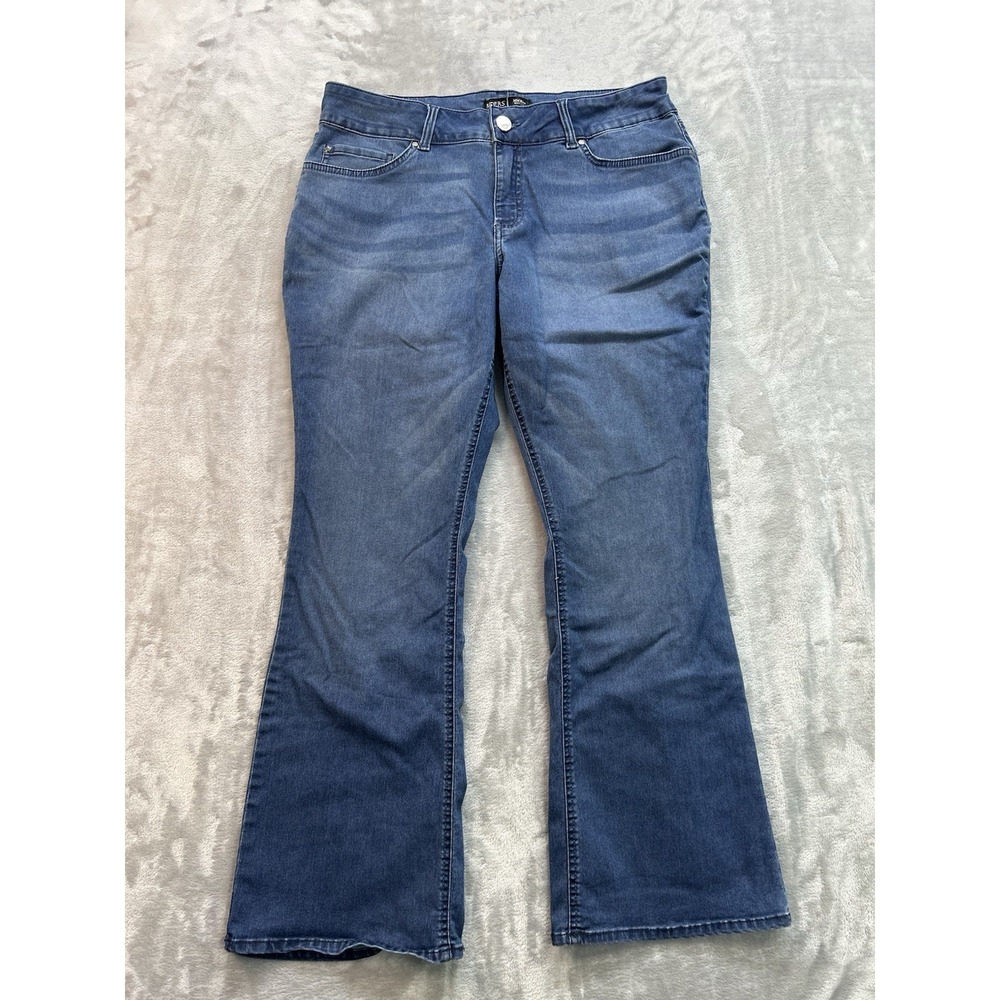 Riders By Lee Jeans Womens‎ Sz 16P Blue Mid Rise Bootcut stretch Western Cowgirl